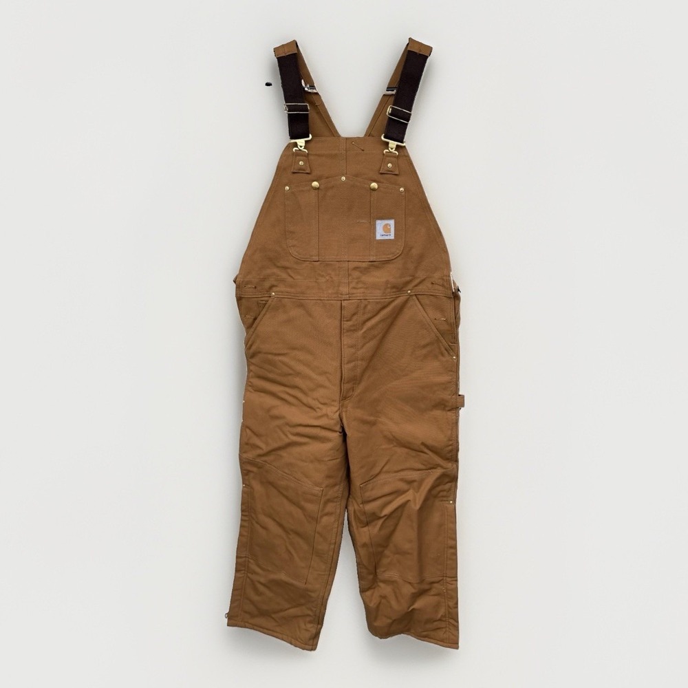 Carhartt Duck Bib Overalls RO2 BRN 40X28